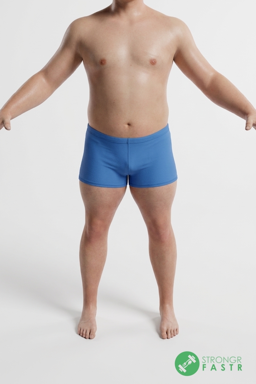 A 5'10", 230 lbs male at about 26% body fat