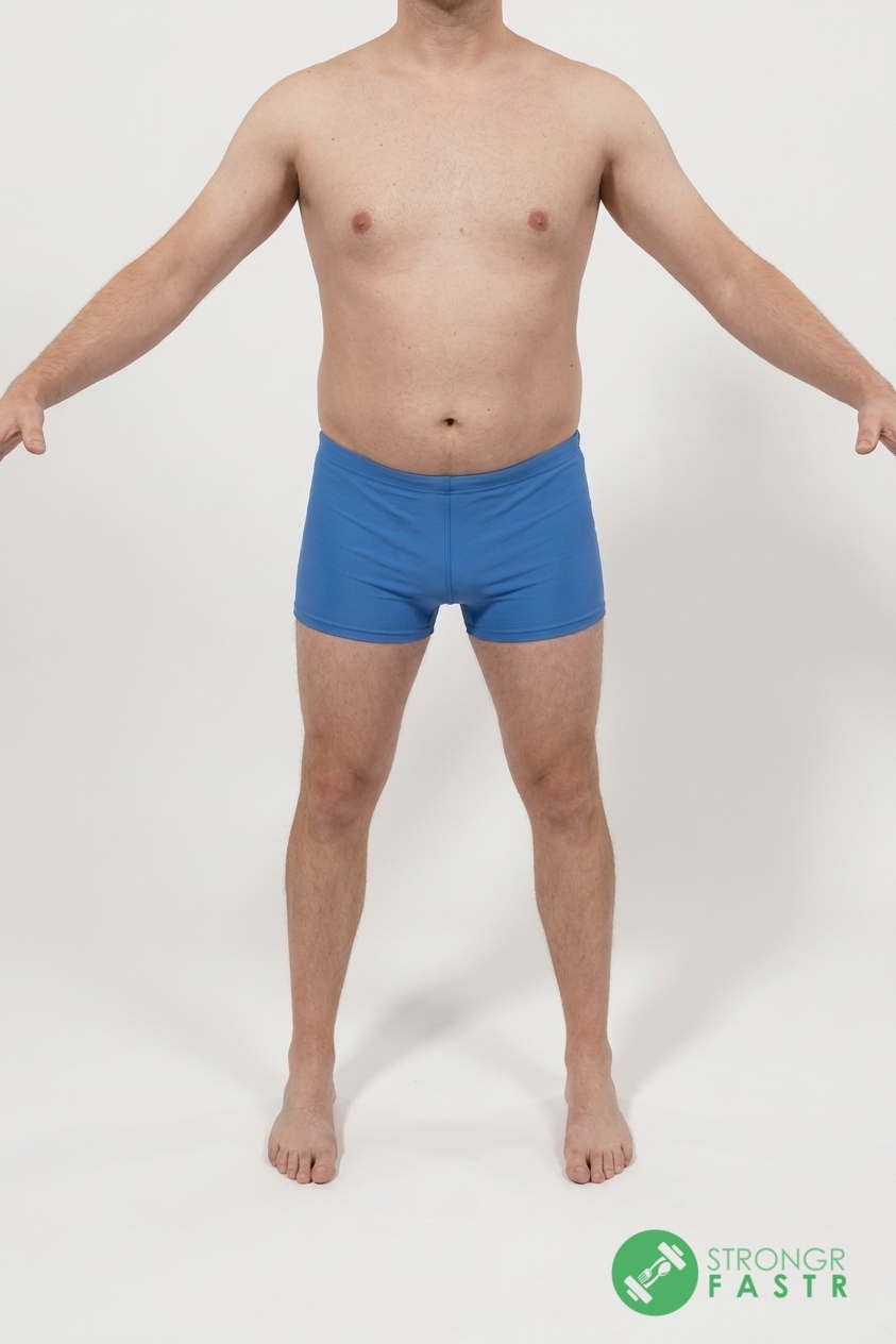 A 5'7", 170 lbs male at about 25% body fat