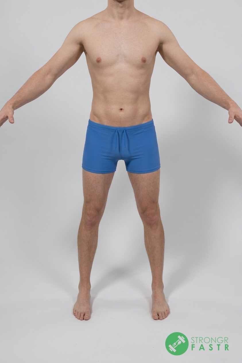 A 5'9", 140 lbs male at about 13% body fat