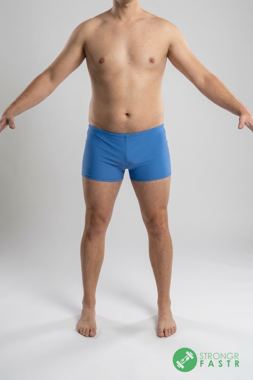 A 6'2", 220 lbs male at about 26% body fat