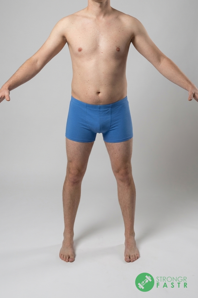 A 5'6", 150 lbs male at about 25% body fat