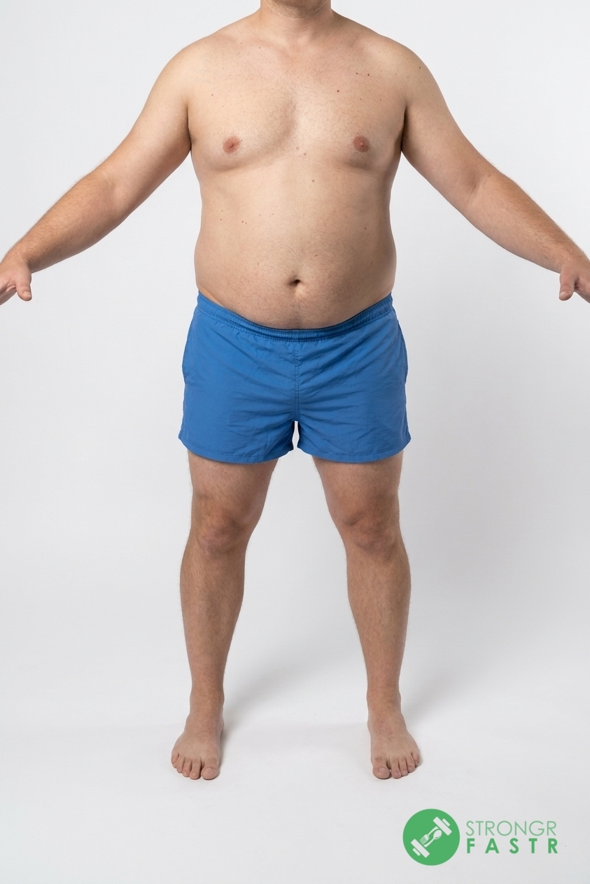 A 5'8", 240 lbs male at about 32% body fat