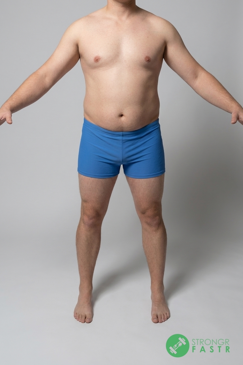 A 6'1", 240 lbs male at about 29% body fat