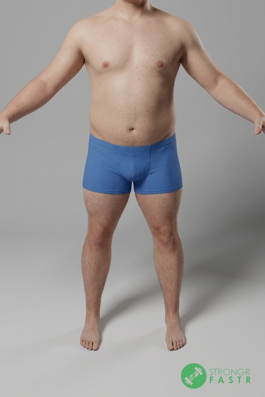 A 5'10", 230 lbs male at about 27% body fat