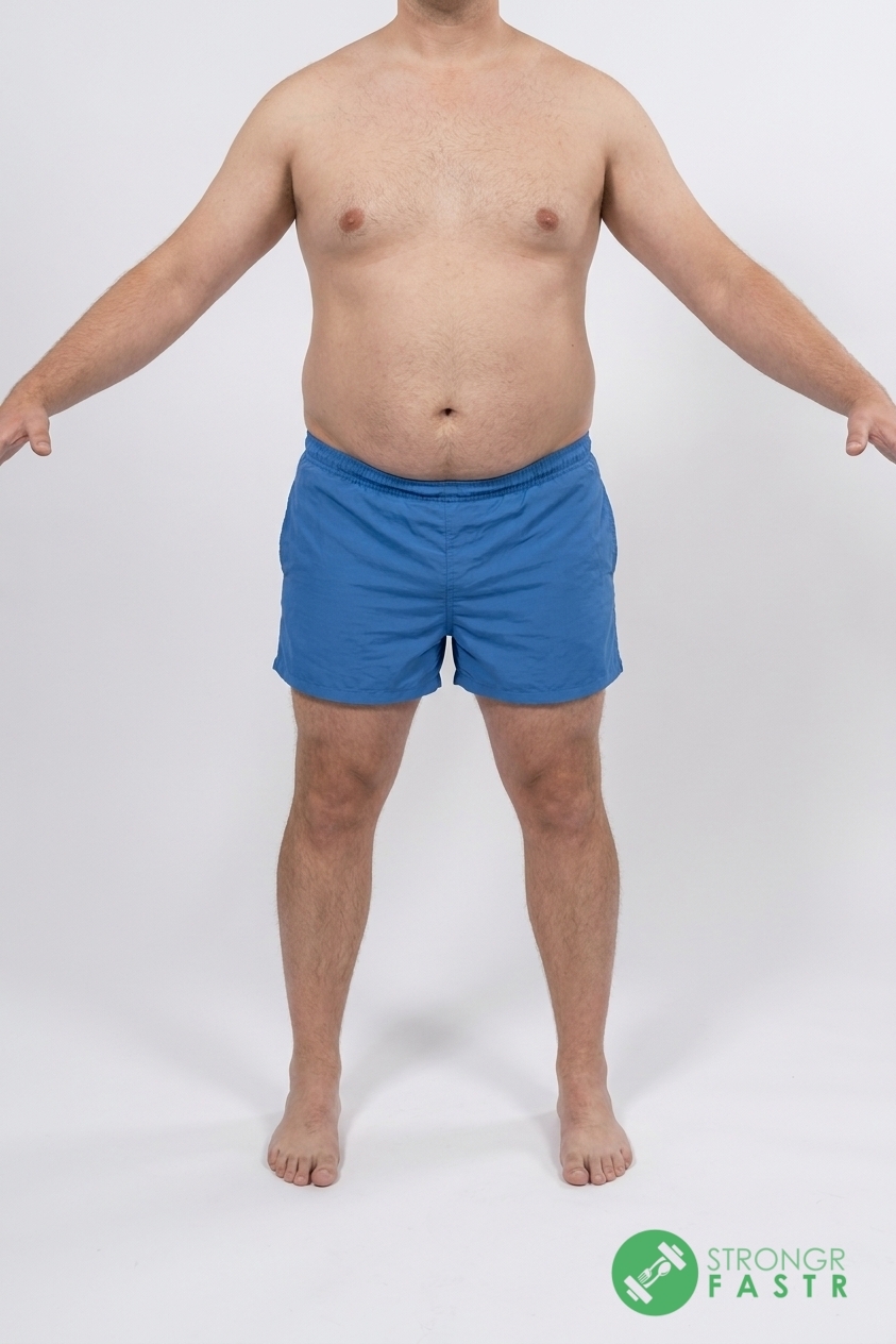 A 5'10", 230 lbs male at about 34% body fat