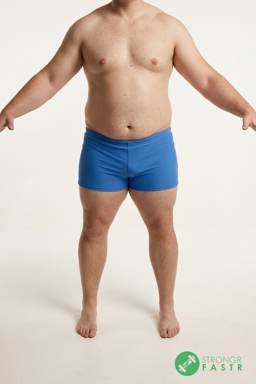 A 5'8", 250 lbs male at about 27% body fat