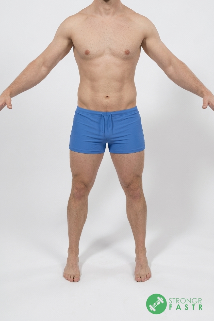A 5'5", 160 lbs male at about 13% body fat