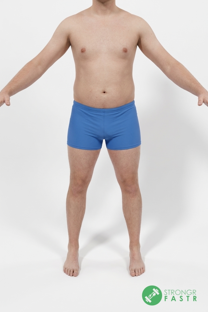 A 6'1", 220 lbs male at about 26% body fat