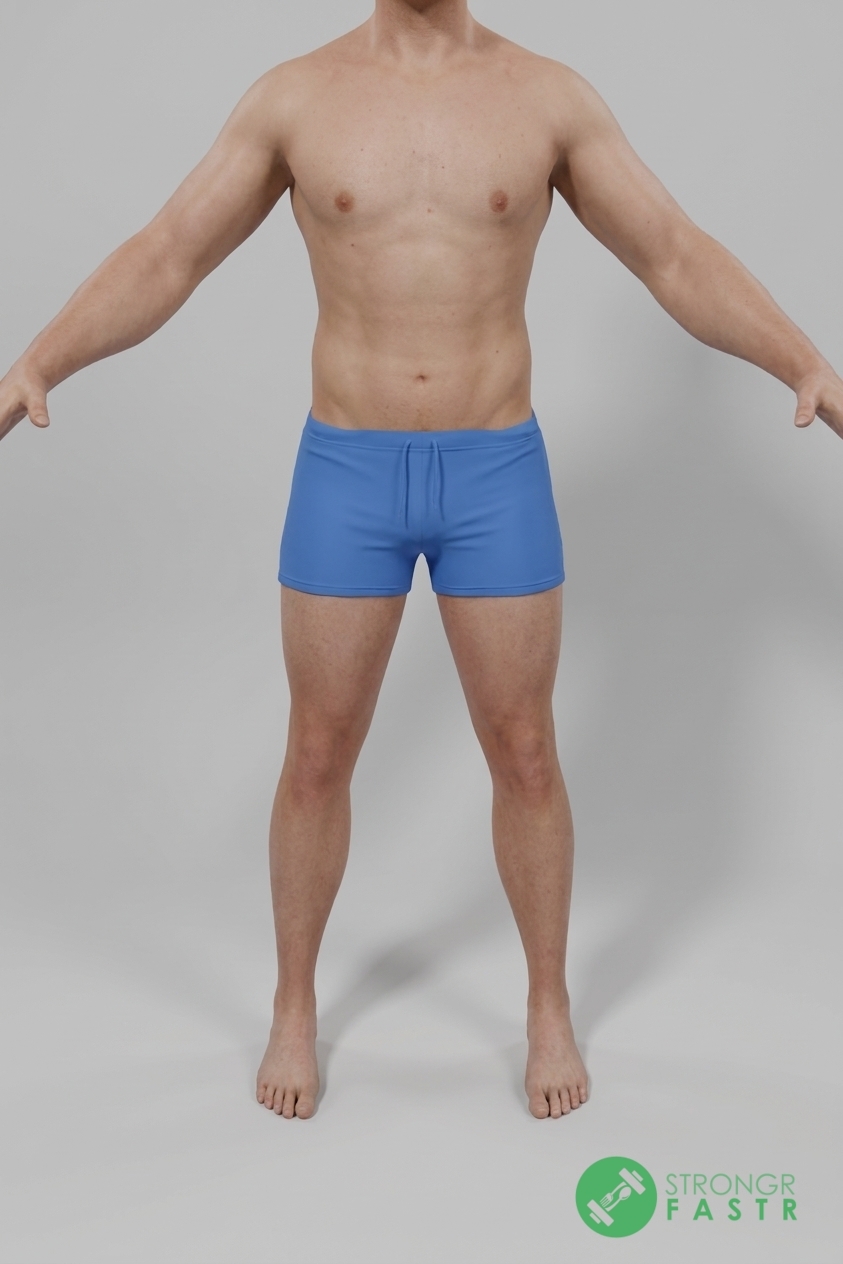 A 6'1", 200 lbs male at about 14% body fat