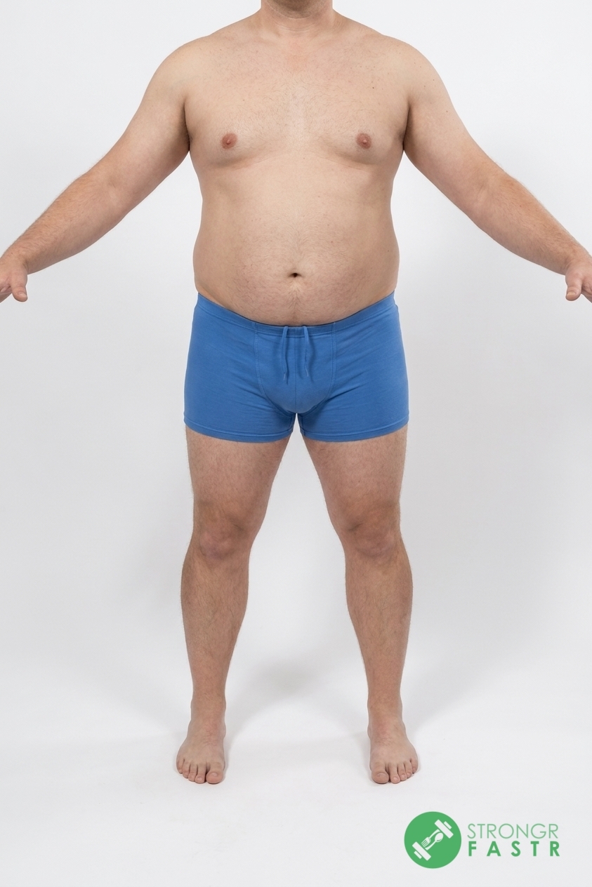 A 5'9", 240 lbs male at about 32% body fat