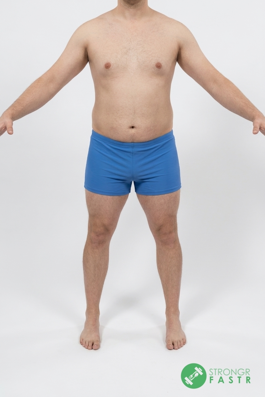 A 6'6", 250 lbs male at about 27% body fat