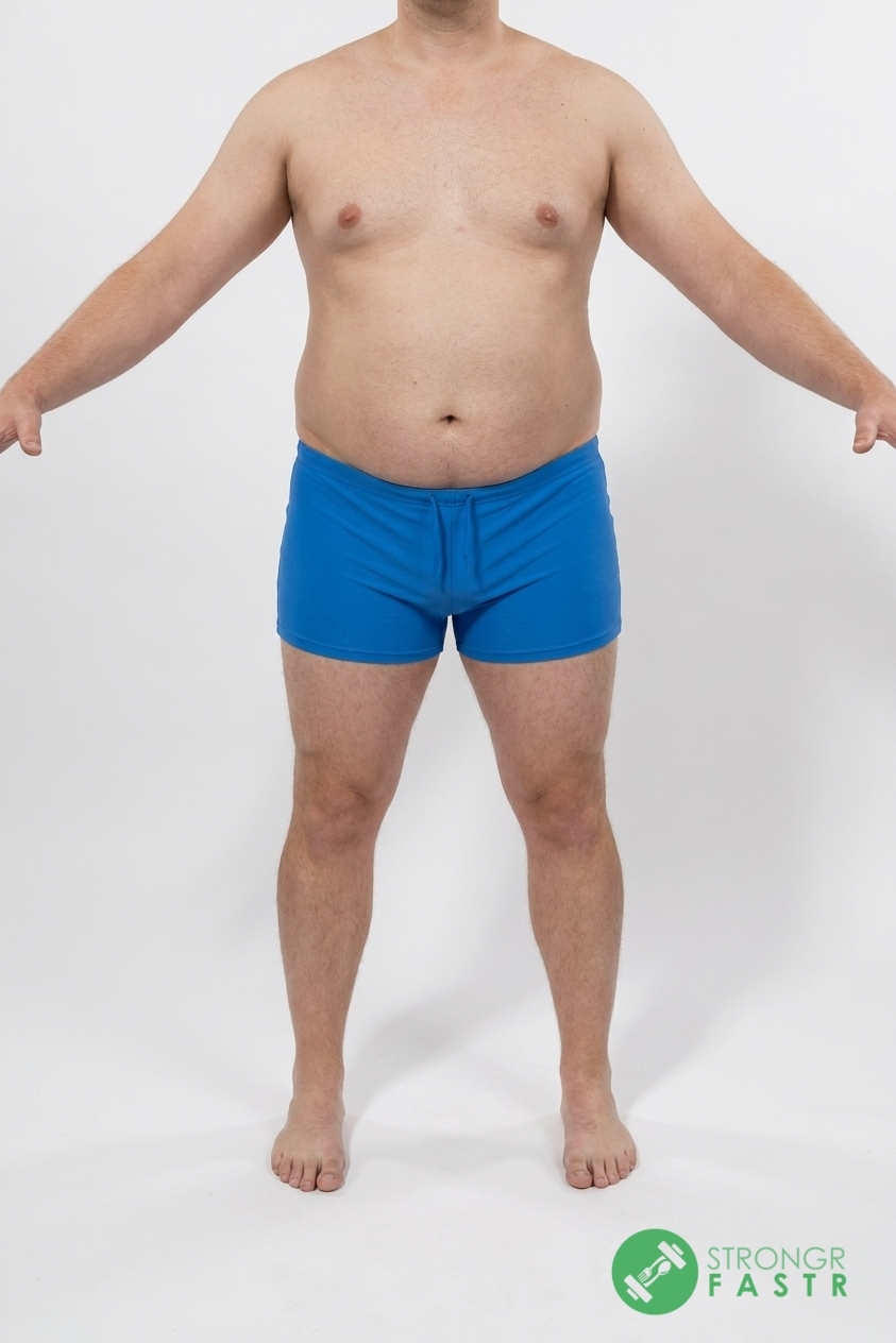 A 5'9", 220 lbs male at about 34% body fat
