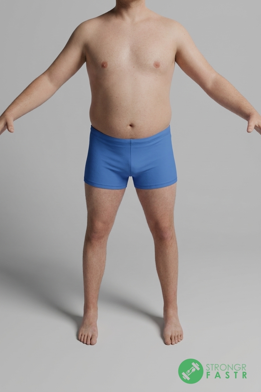 A 5'7", 180 lbs male at about 31% body fat
