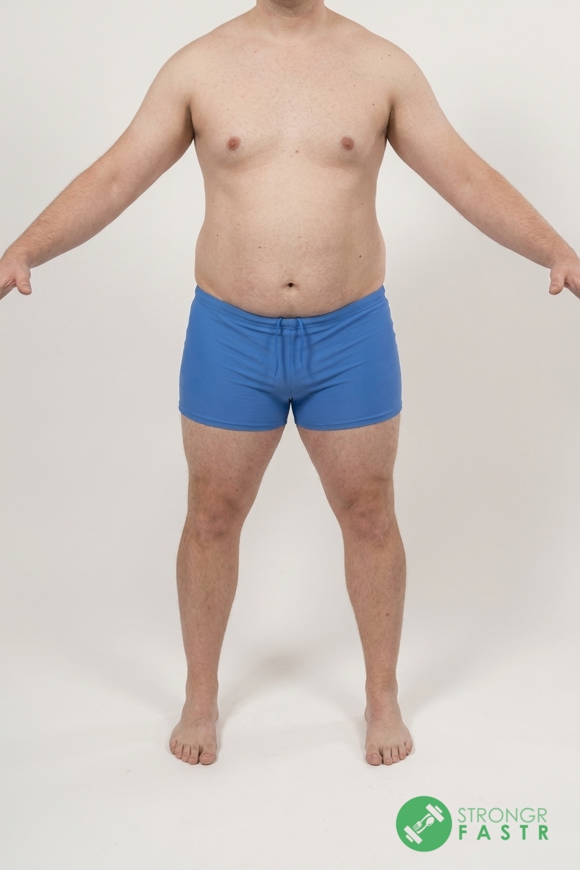 A 5'5", 200 lbs male at about 27% body fat