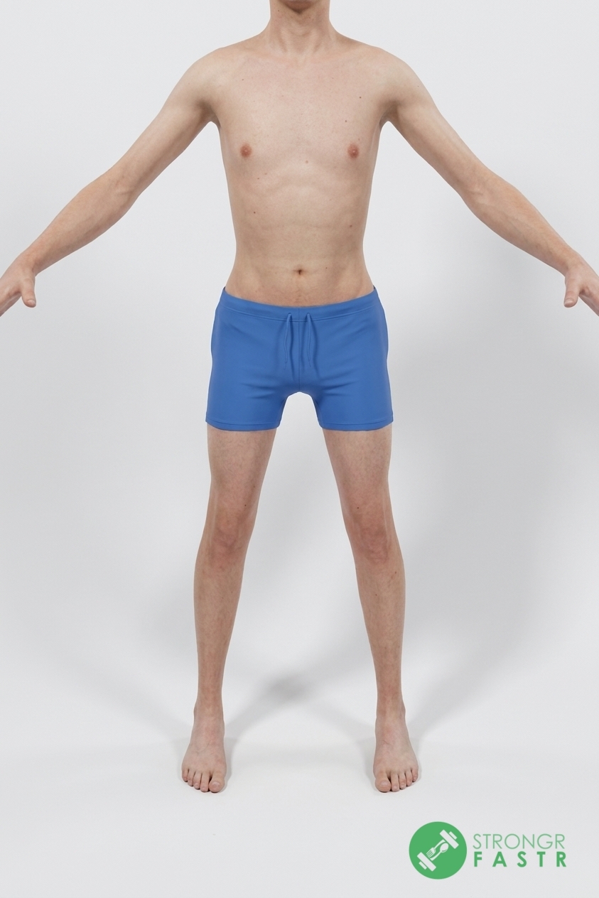 A 6'2", 140 lbs male at about 12% body fat