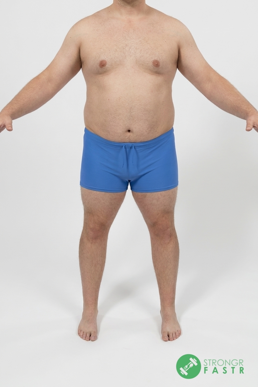 A 5'8", 240 lbs male at about 33% body fat