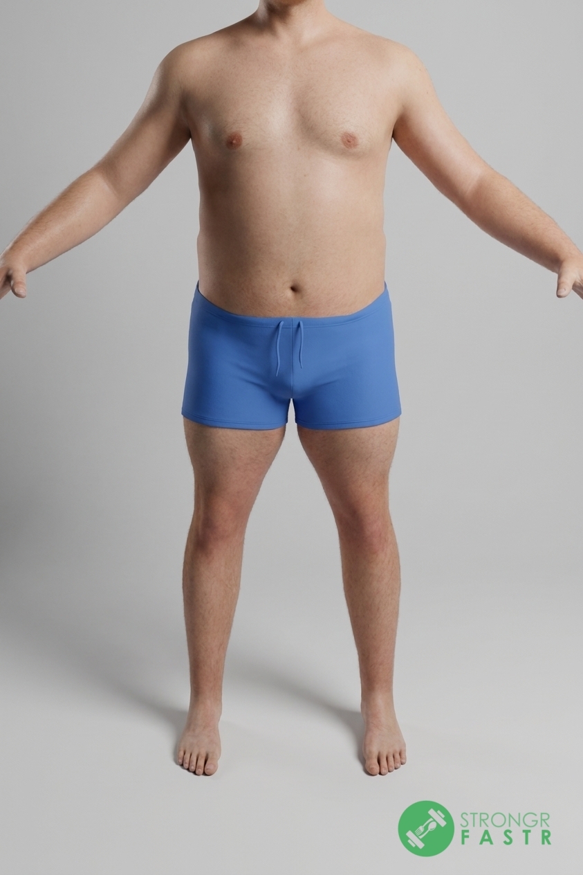 A 6'1", 260 lbs male at about 30% body fat