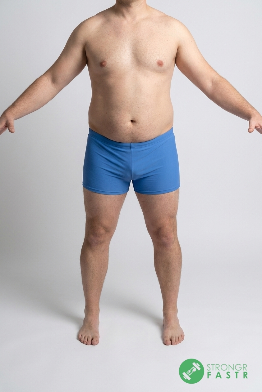 A 5'8", 230 lbs male at about 30% body fat