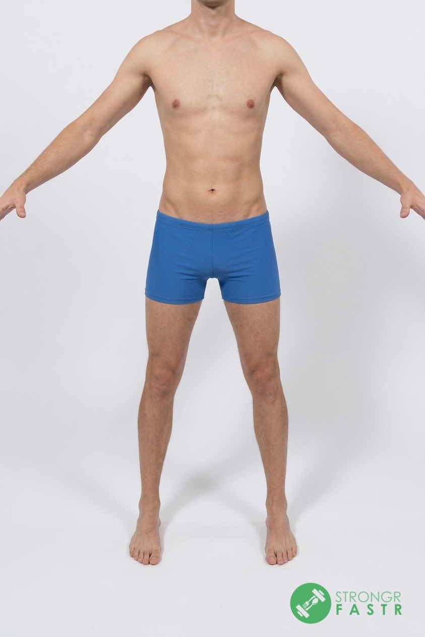 A 6'2", 160 lbs male at about 12% body fat