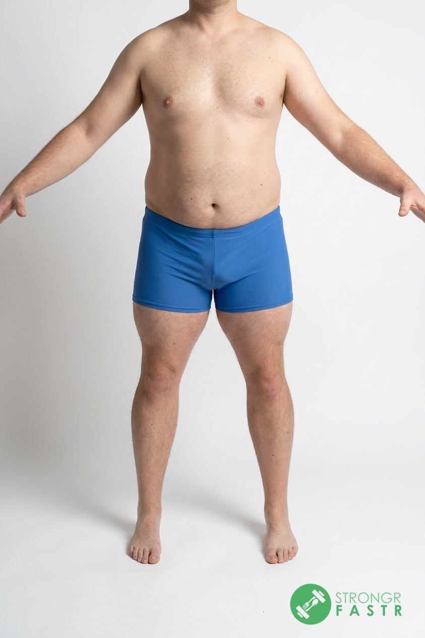 A 5'11", 230 lbs male at about 31% body fat