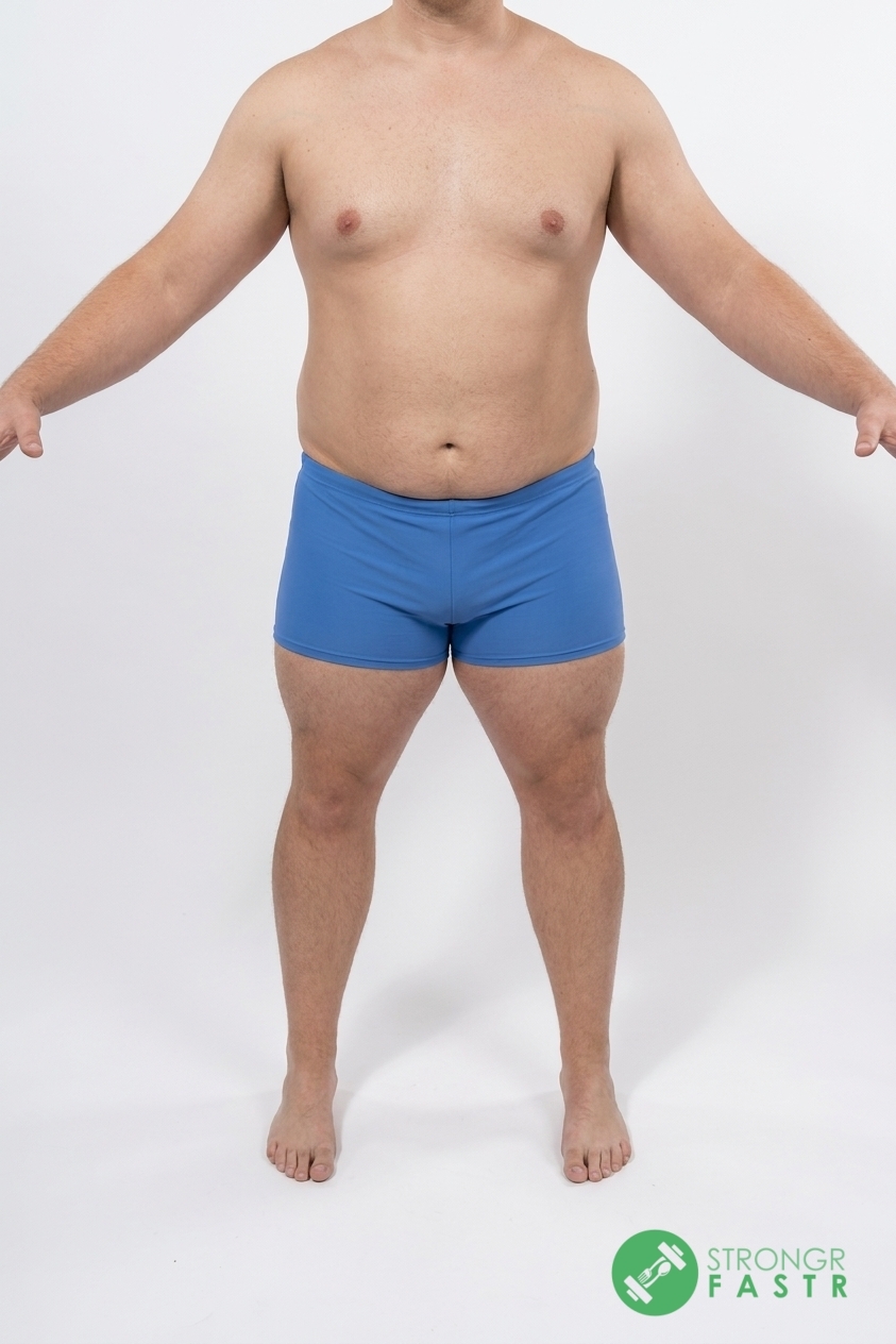 A 5'6", 220 lbs male at about 27% body fat