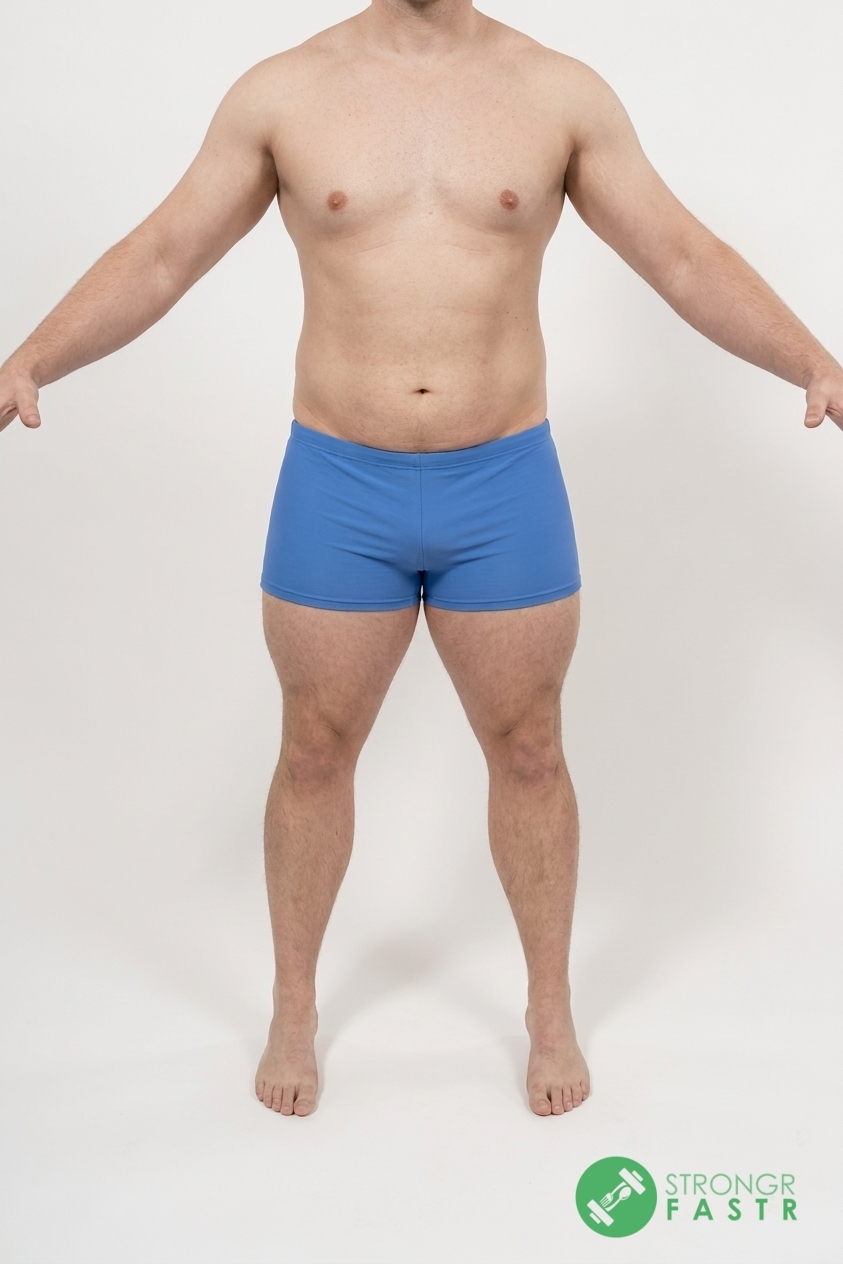 A 5'11", 220 lbs male at about 18% body fat