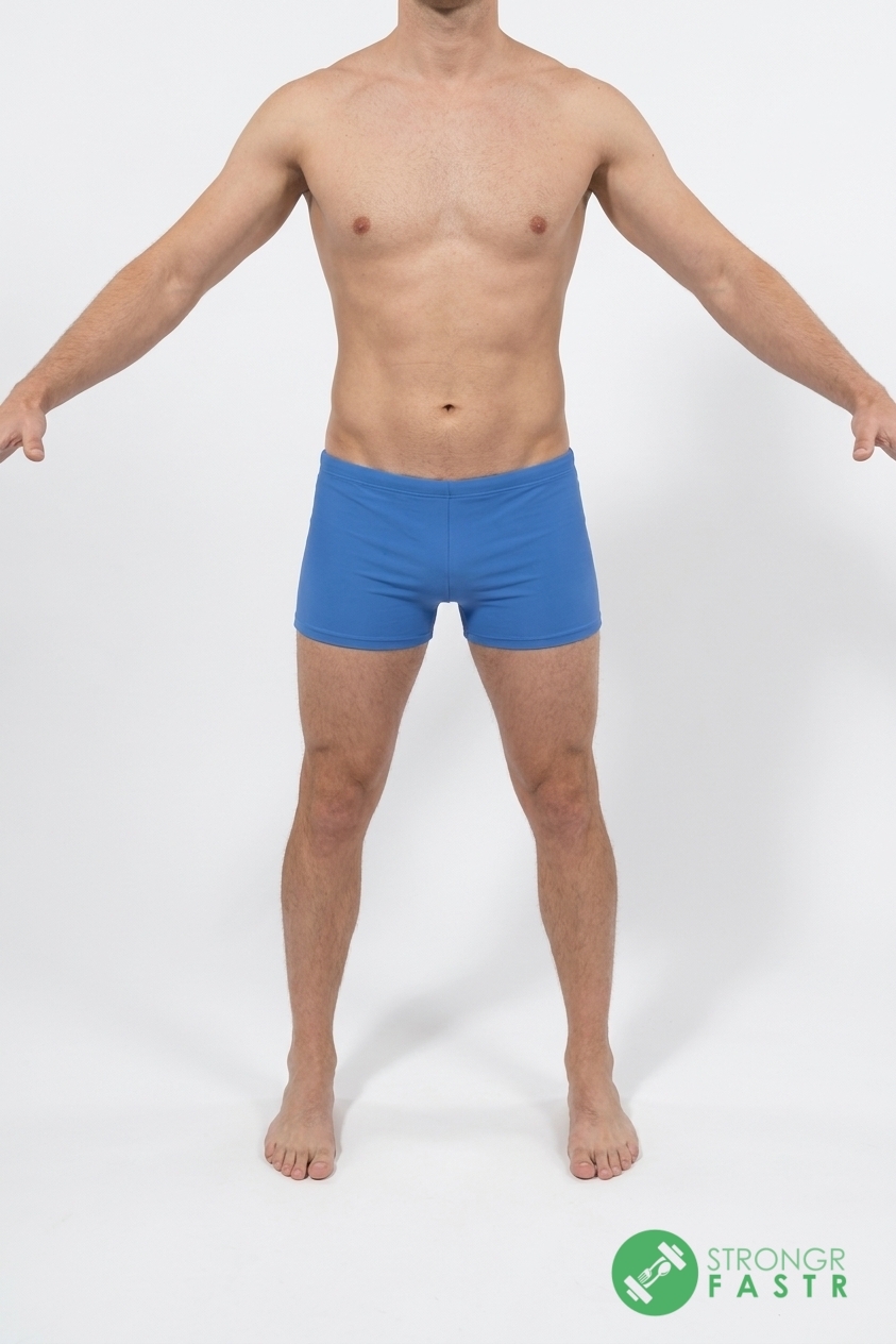 A 6'4", 170 lbs male at about 13% body fat