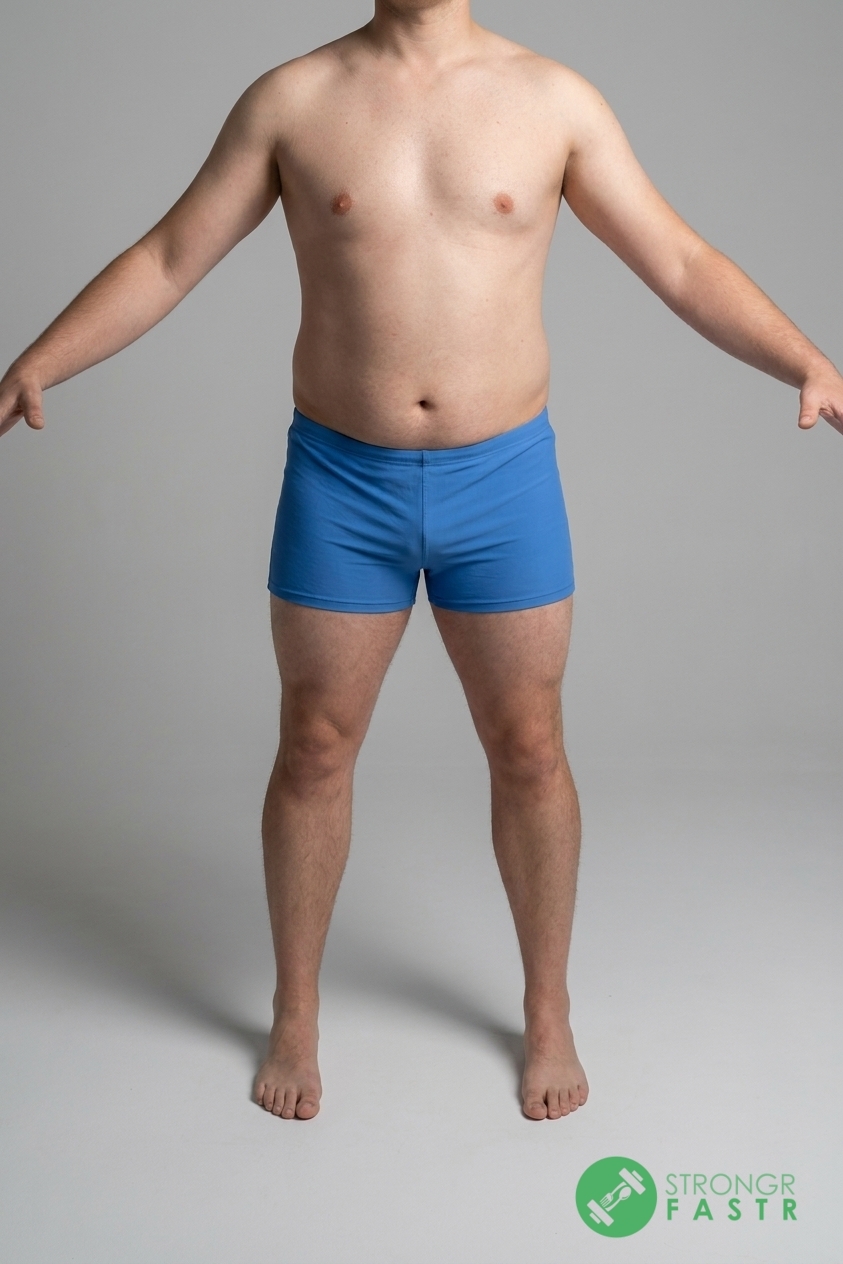 A 6'2", 240 lbs male at about 27% body fat