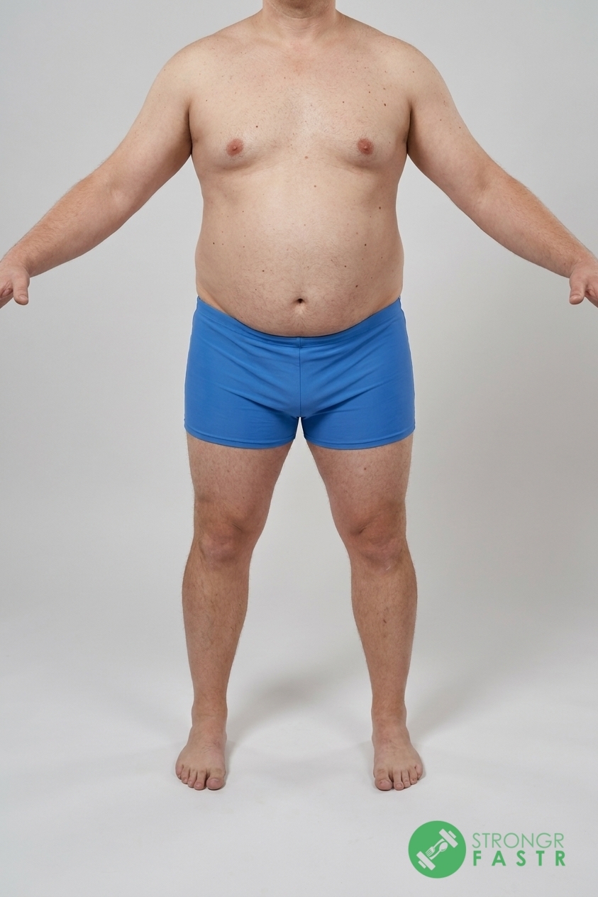 A 5'7", 230 lbs male at about 34% body fat