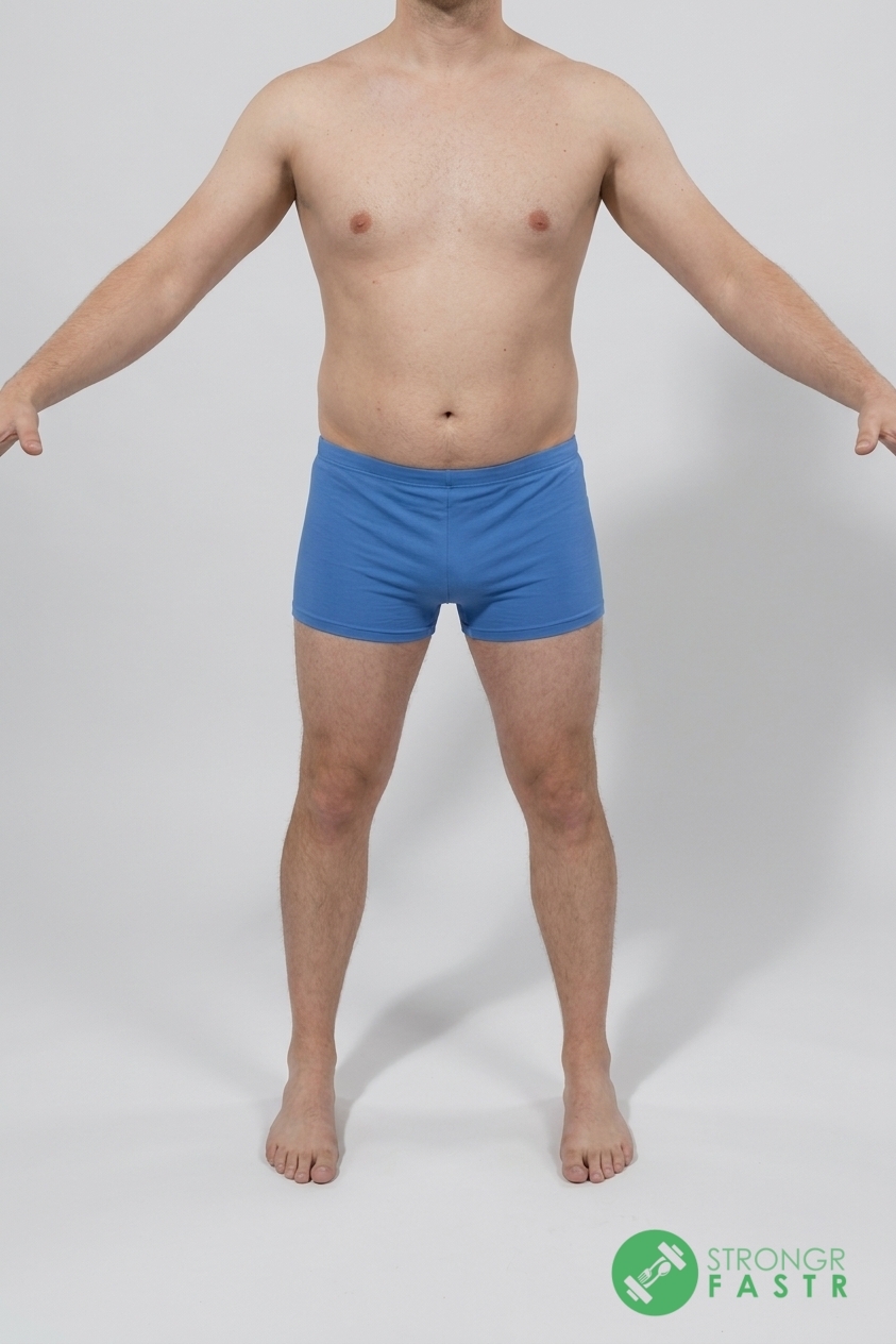 A 5'6", 160 lbs male at about 20% body fat