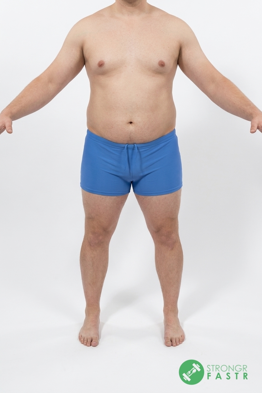 A 5'7", 230 lbs male at about 31% body fat