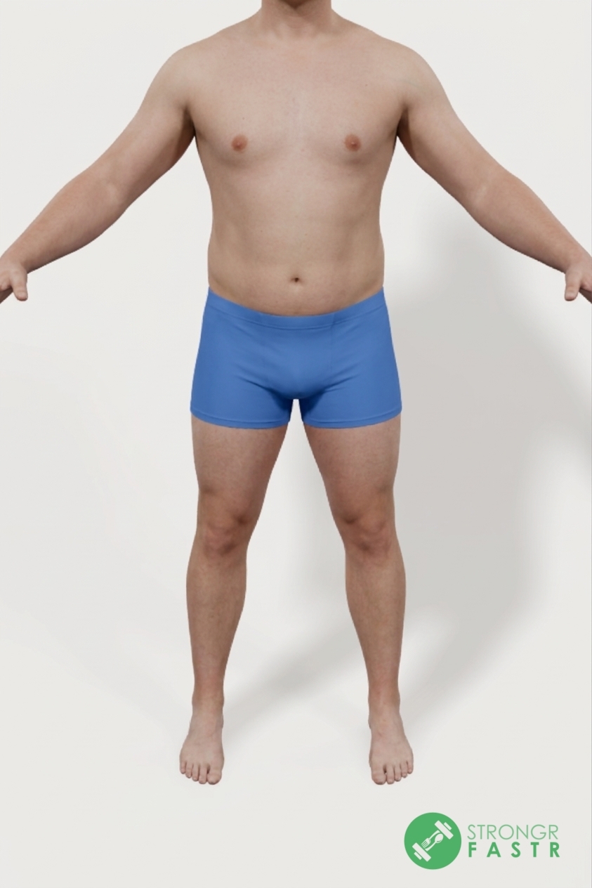 A 6'3", 240 lbs male at about 22% body fat