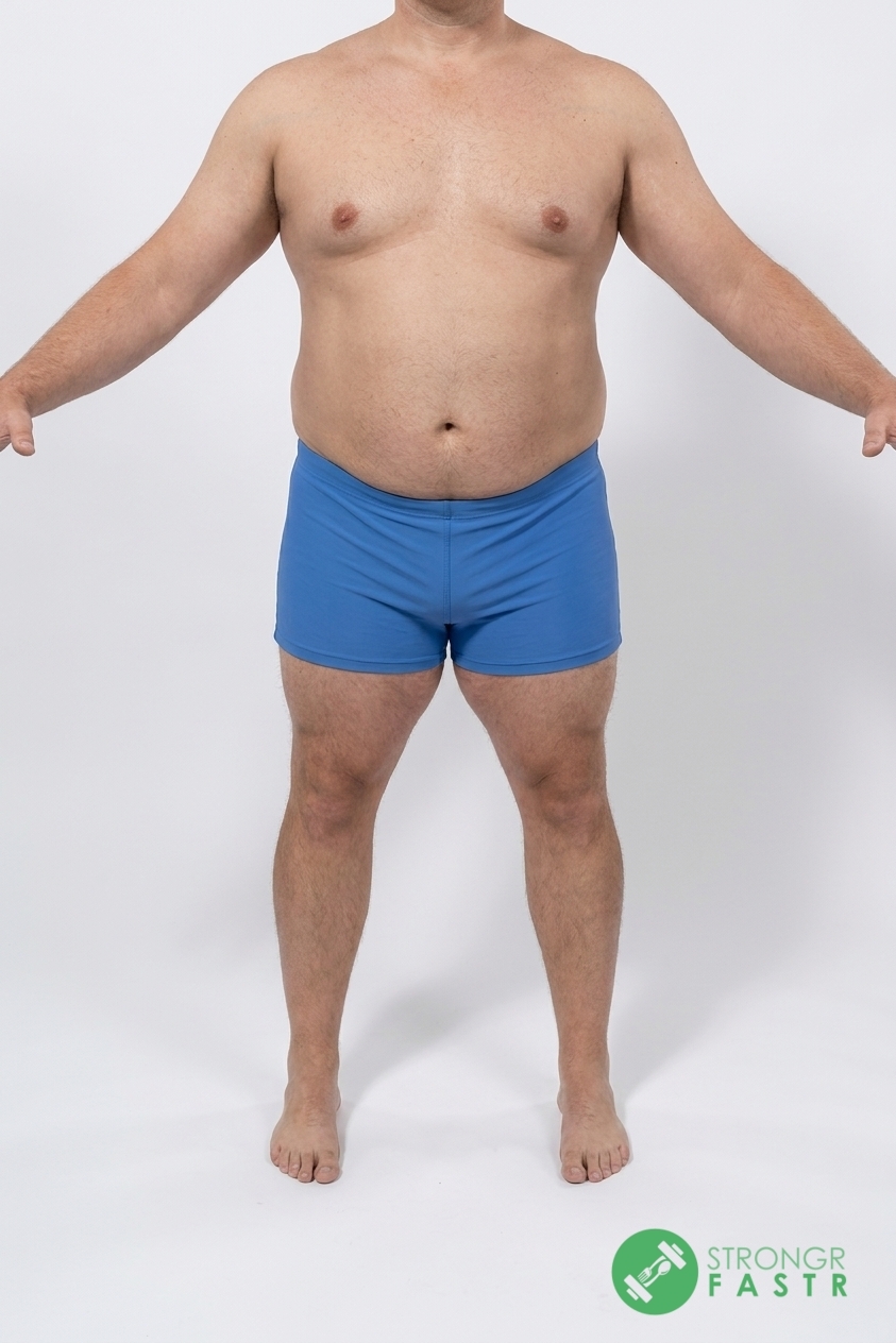 A 5'9", 240 lbs male at about 33% body fat