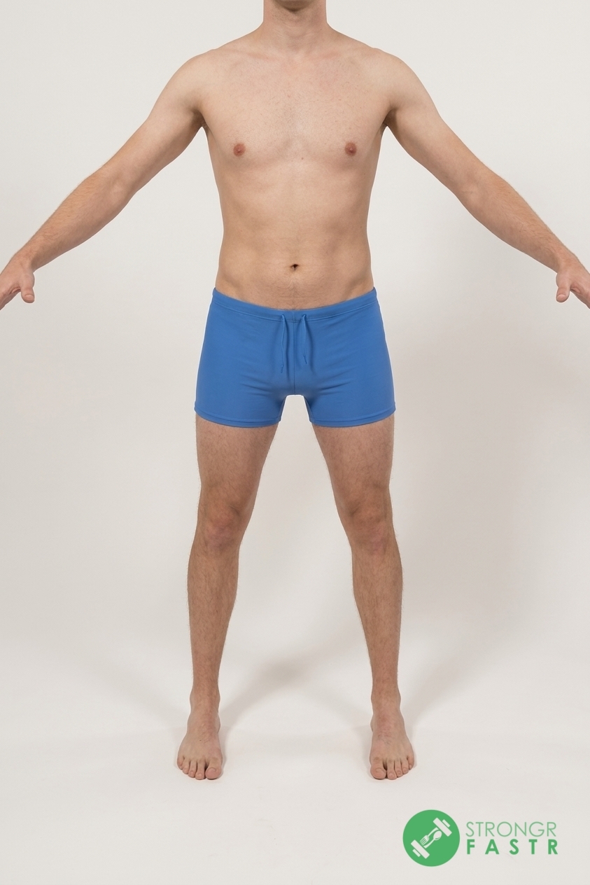 A 5'8", 140 lbs male at about 18% body fat
