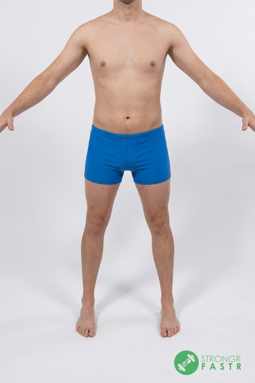 A 5'7", 140 lbs male at about 20% body fat