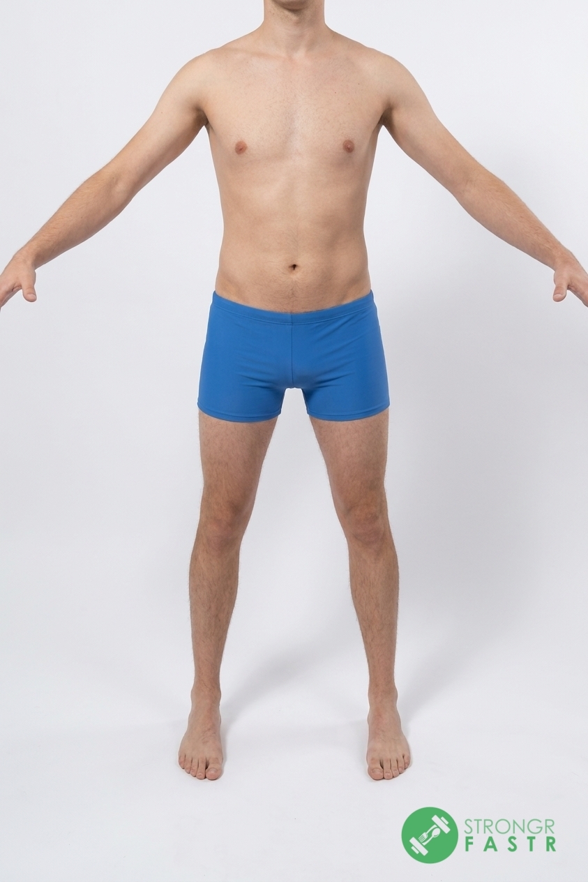 A 6 foot, 160 lbs male at about 19% body fat