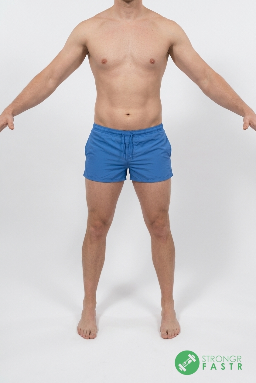 A 5'11", 180 lbs male at about 15% body fat