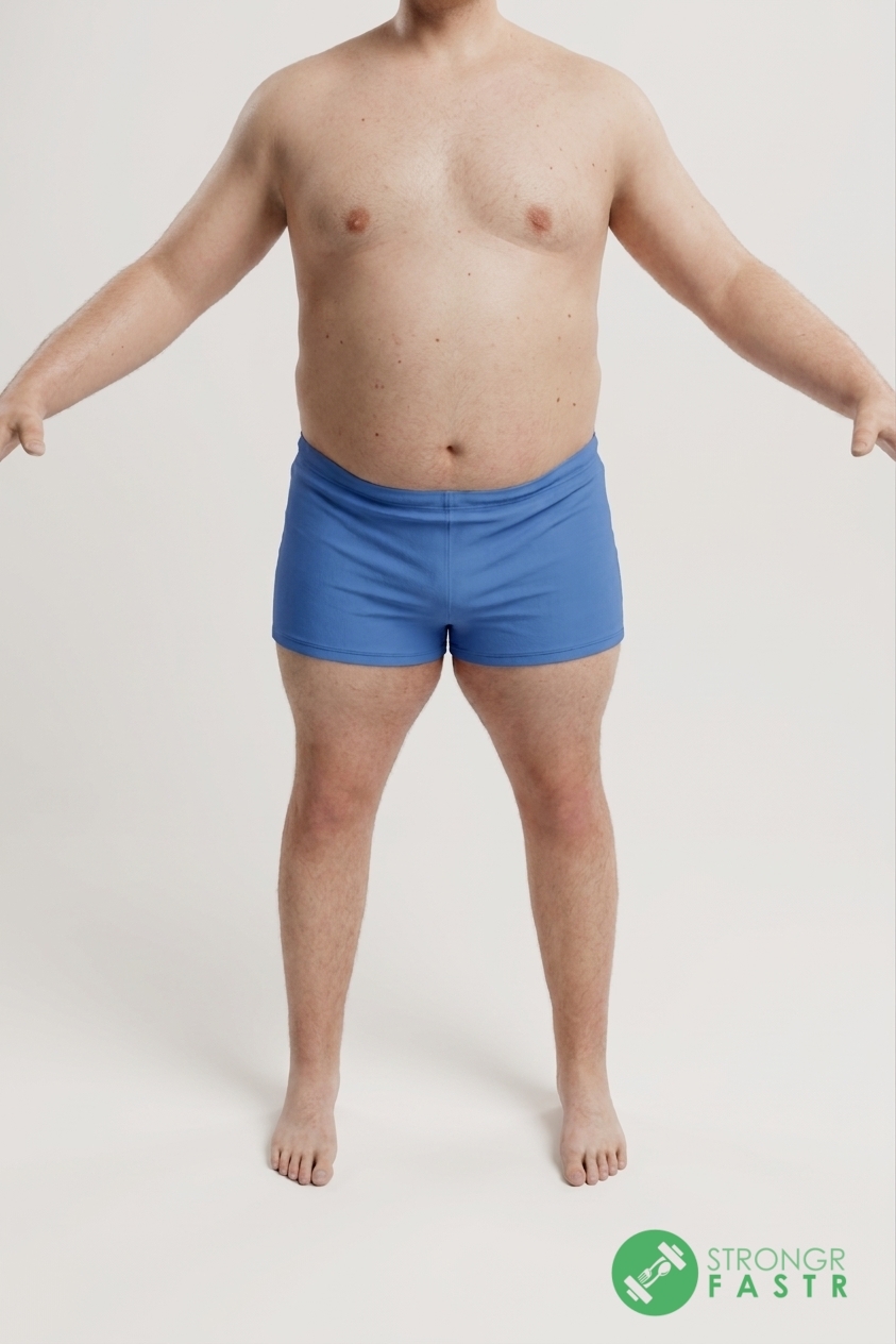A 5'9", 230 lbs male at about 35% body fat