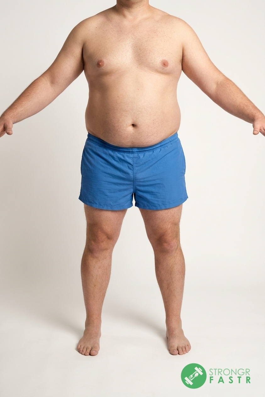 A 5'9", 250 lbs male at about 34% body fat