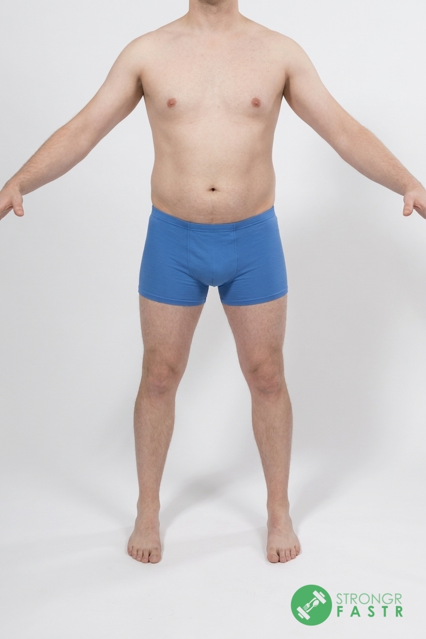 A 5'9", 180 lbs male at about 23% body fat
