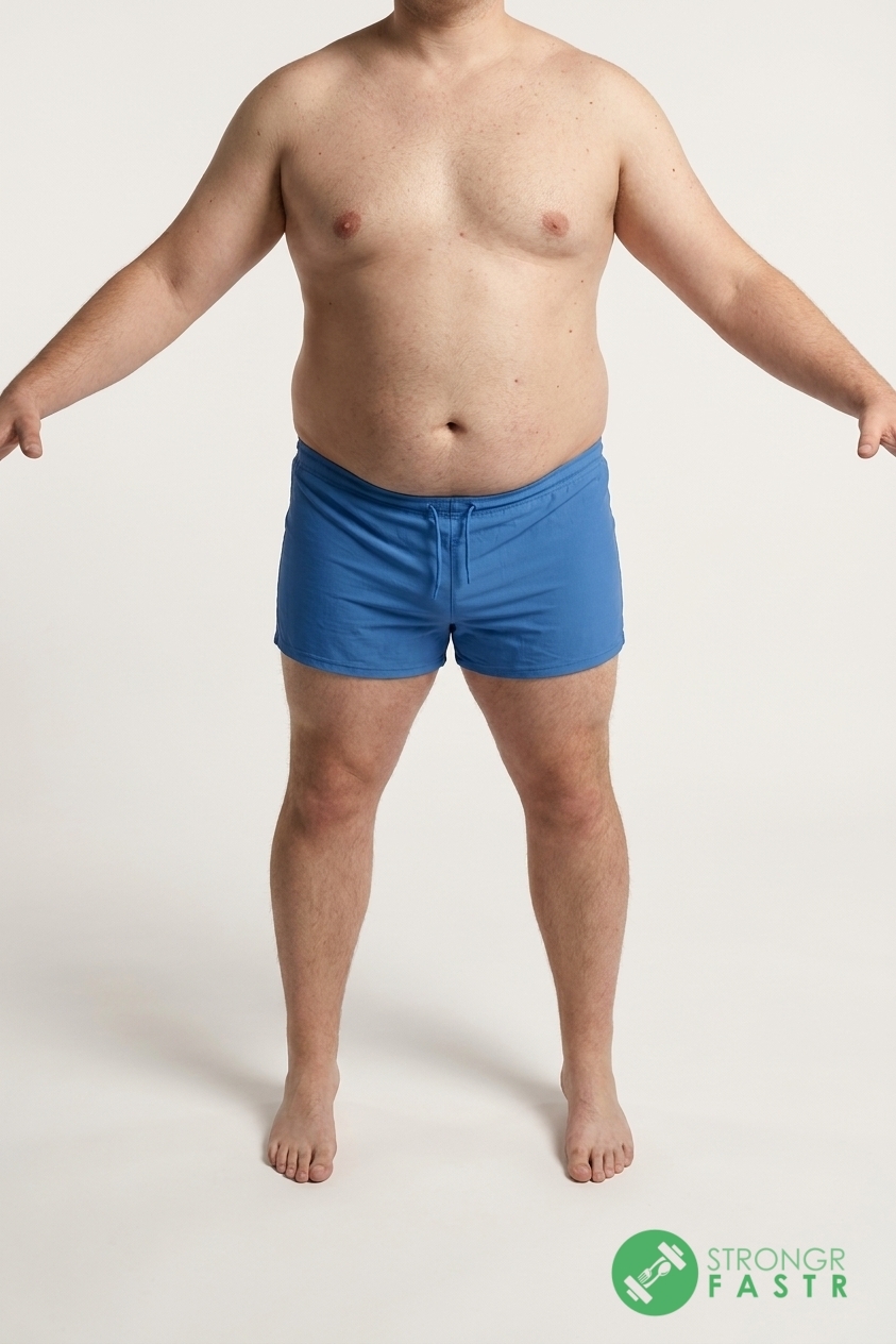 A 5'6", 220 lbs male at about 32% body fat