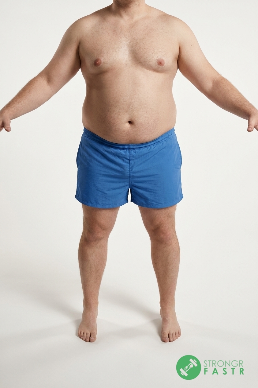 A 5'8", 250 lbs male at about 34% body fat