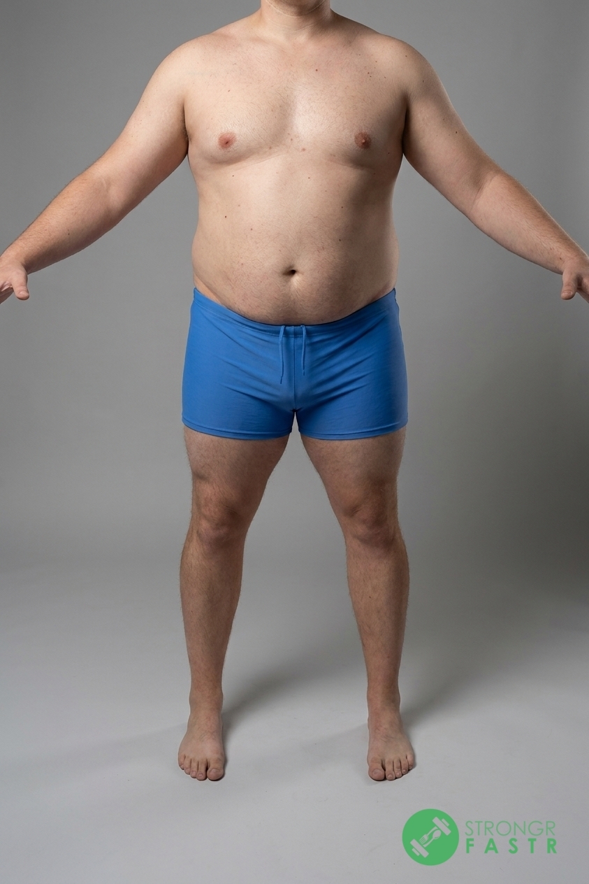 A 5'9", 240 lbs male at about 35% body fat