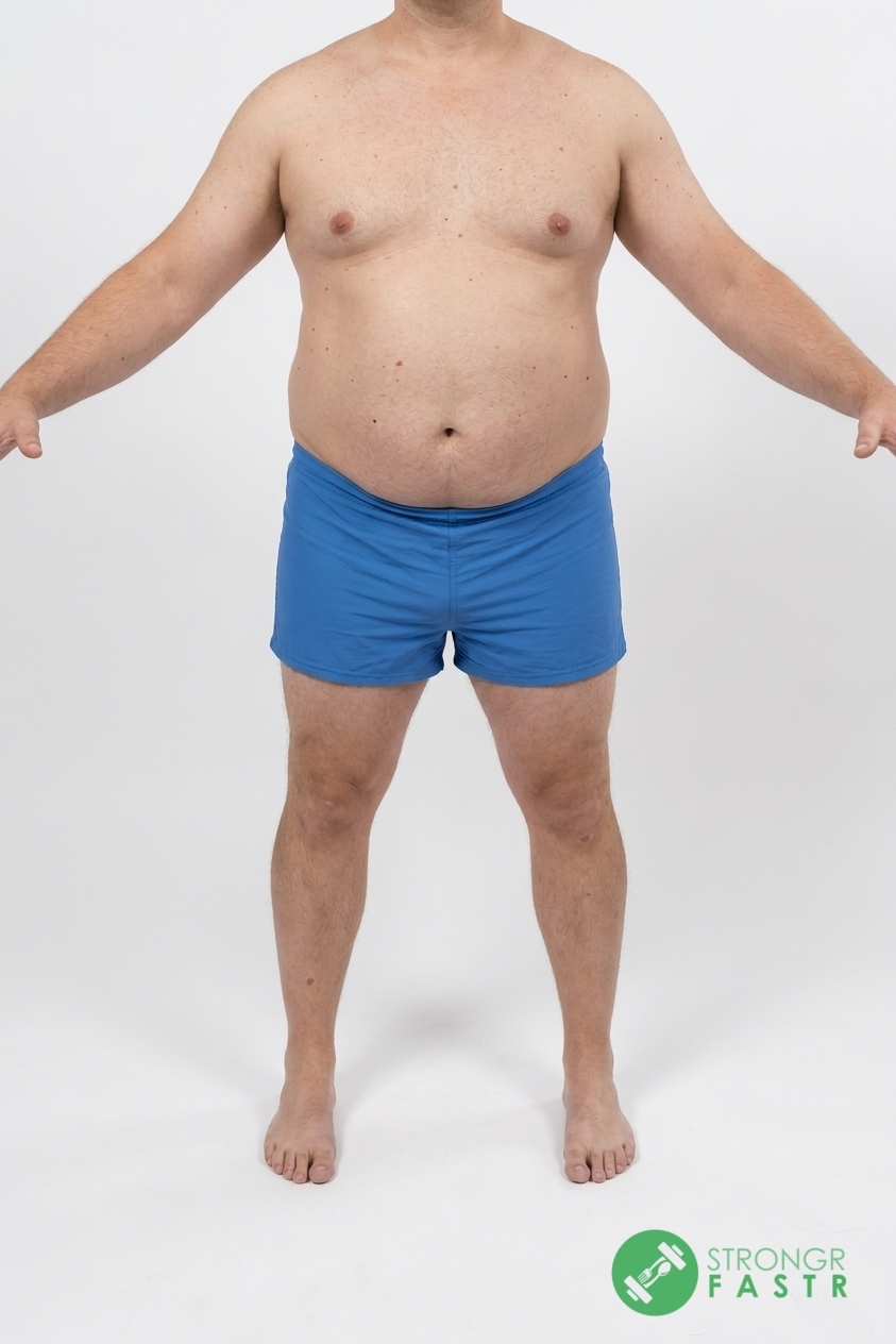 A 5'6", 220 lbs male at about 38% body fat