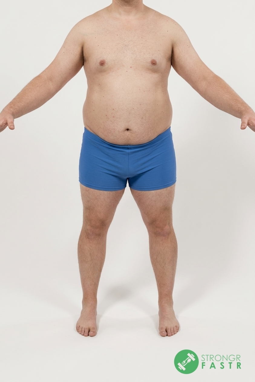 A 5'7", 230 lbs male at about 35% body fat