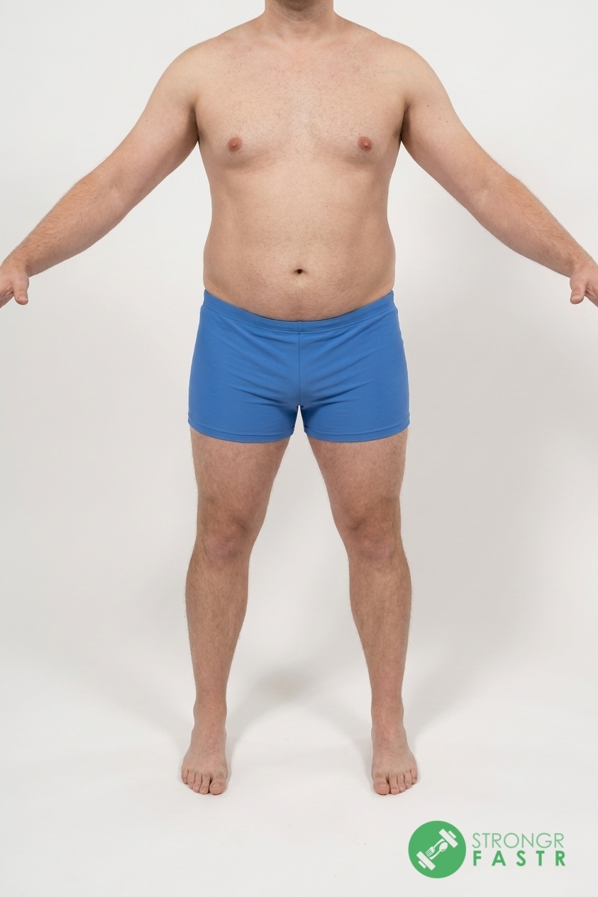 A 6'1", 250 lbs male at about 29% body fat