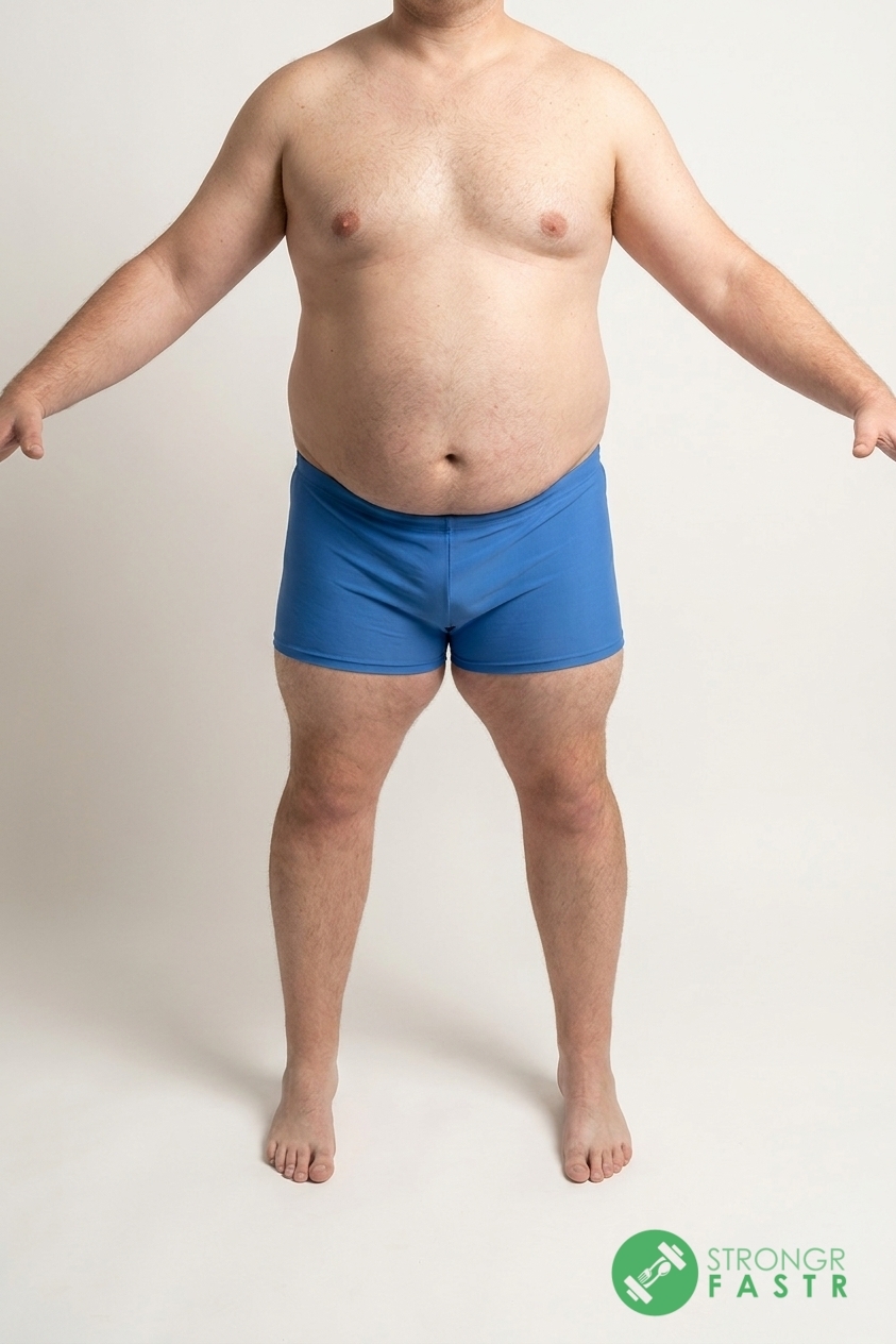 A 5'6", 220 lbs male at about 33% body fat