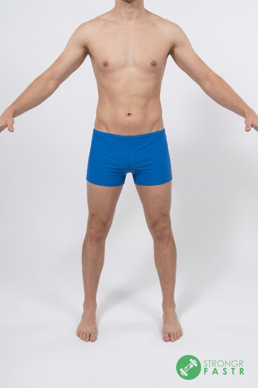 A 5'7", 140 lbs male at about 15% body fat