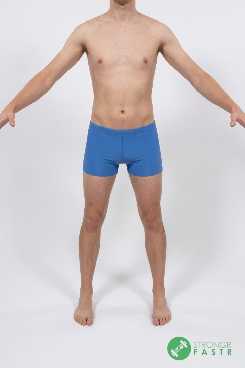 A 6'1", 160 lbs male at about 17% body fat