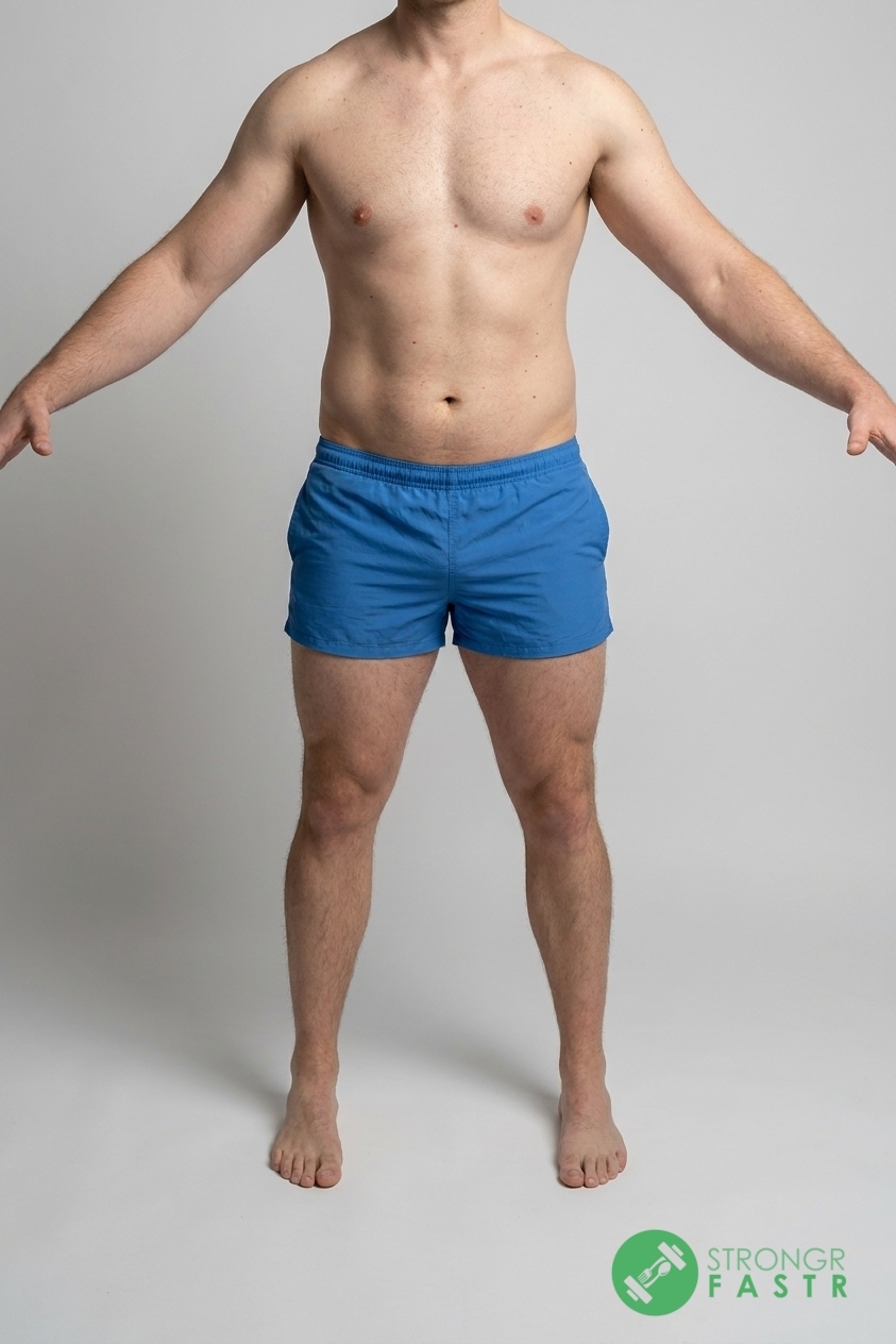A 5'11", 210 lbs male at about 17% body fat
